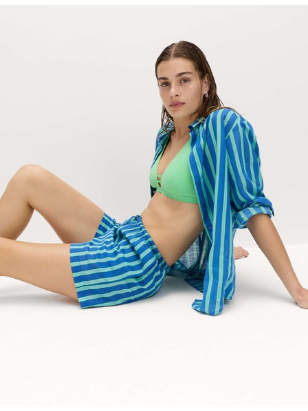 Marks & Spencer Плажни шорти от чиста памук с райета Marks & Spencer синя