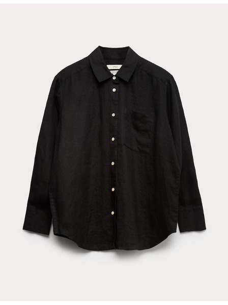 Marks & Spencer Риза от чист лен Marks & Spencer черна