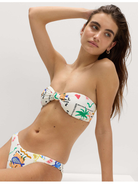 Marks & Spencer Укрепена горна част на бикини bandeau с щампа Marks & Spencer многоцветна
