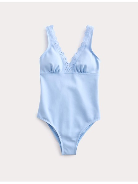 Marks & Spencer Бански костюм с формиран лодков край Marks & Spencer синя