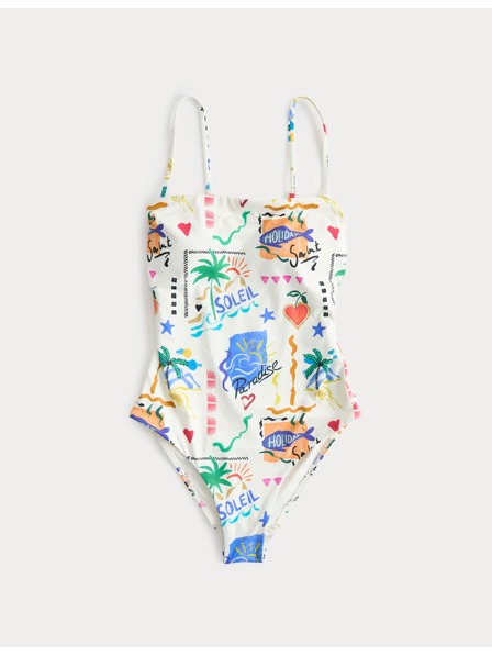 Marks & Spencer Бански костюм bandeau с щампа Marks & Spencer многоцветна