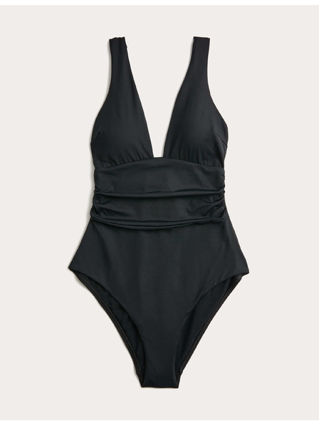 Marks & Spencer Бански костюм с дълбок деколте и формиращ стомах Marks & Spencer черна