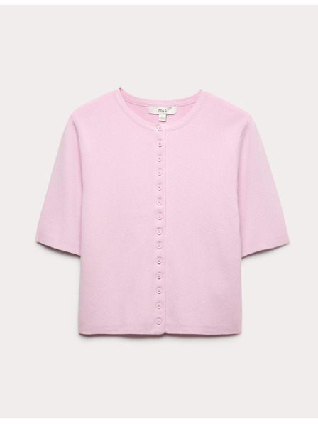 Marks & Spencer Съкратен кардиган с V-образен разрез Marks & Spencer розова