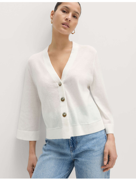 Marks & Spencer Къс кардиган с широки ръкави Marks & Spencer бяла