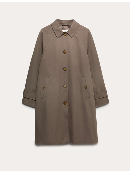 Marks & Spencer Палто с мотив коли, от чист памук Marks & Spencer кафява