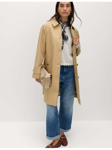 Marks & Spencer Палто с мотив коли, от чист памук Marks & Spencer кафява