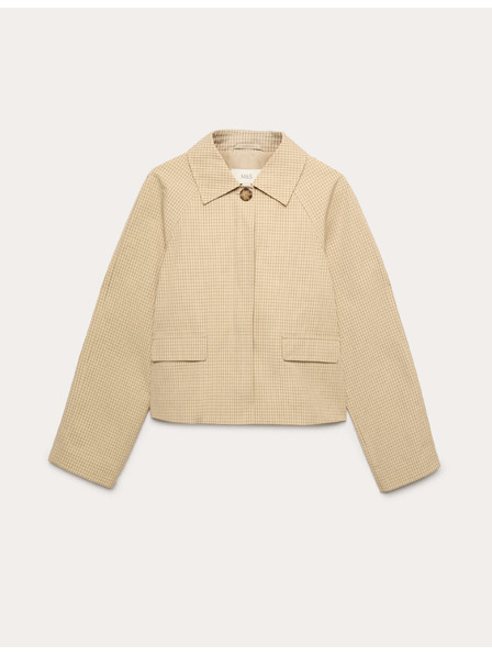 Marks & Spencer Къса куртка от материал Gingham с копчета Marks & Spencer кремава