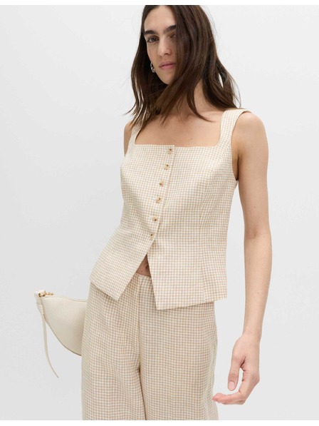 Marks & Spencer Жилетка от материал Gingham от чист лен Marks & Spencer многоцветна