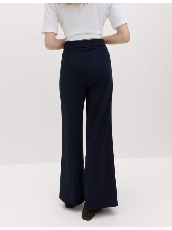 Marks & Spencer Джърси панталони със широки краища еластични Marks & Spencer морско синьо