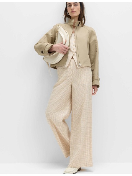 Marks & Spencer Каре панталони от чист лен със широки краища Marks & Spencer многоцветни