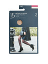 Marks & Spencer Фини чорапогащи със средна поддръжка 15 DEN, 2 чифта Marks & Spencer бежови
