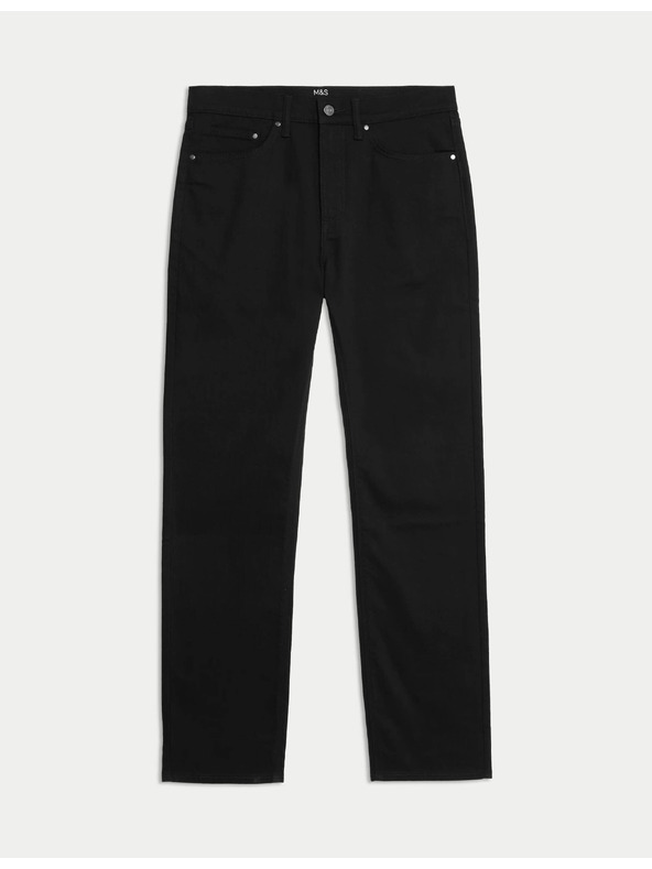 Marks & Spencer Разтегливи дънки с права кройка Marks & Spencer черни
