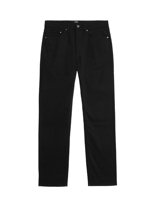 Marks & Spencer Разтегливи дънки с права кройка Marks & Spencer черни