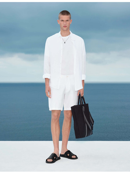 Marks & Spencer Риза от чист лен Marks & Spencer бяла