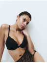 Marks & Spencer Деколте сутиен с банели и дантела, размер A–E Marks & Spencer черен