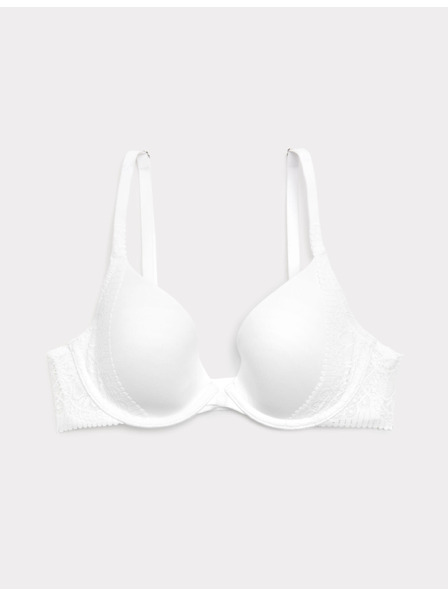 Marks & Spencer Гладък деколте сутиен Body Soft™ с банели, размер A–E Marks & Spencer бял