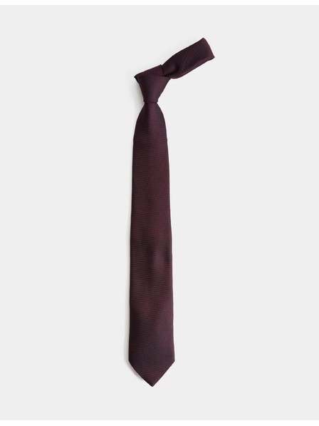 Marks & Spencer Вратовръзка от 100% коприна с текстура Marks & Spencer червена