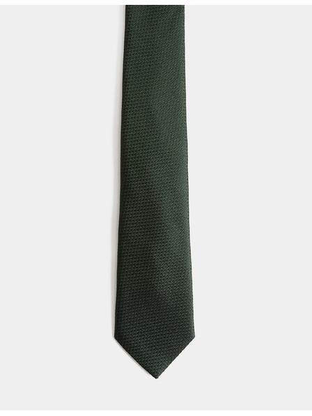 Marks & Spencer Вратовръзка от 100% коприна с текстура Marks & Spencer зелена