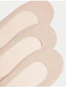 Marks & Spencer 3 бр. къси чорапи Marks & Spencer бежови