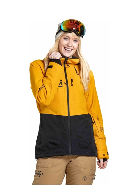 Meatfly Дамско яке за сноуборд и ски Meatfly Gaia Sunflower / Black