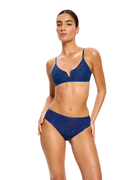Modibodi Менструални слип Modibodi lntimates V Day Hi Waist Brief Moderate Navy Chilli