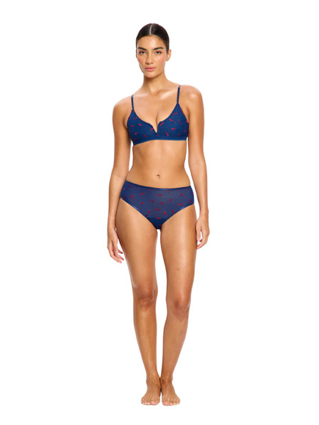 Modibodi Менструални слип Modibodi lntimates V Day Hi Waist Brief Moderate Navy Chilli