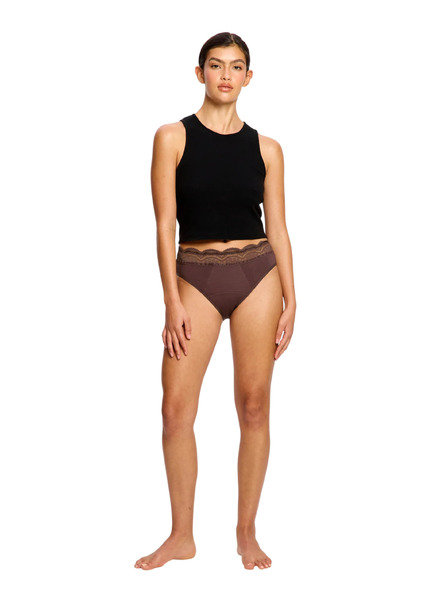 Modibodi Менструални бикини Modibodi Sensual Hi Waist Super Mahogany
