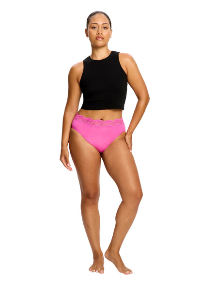 Modibodi Менструални бикини Modibodi Sensual Hi Waist Super Electric Fuchsia