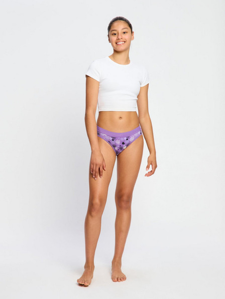 Modibodi Момичешки менструални бикини Modibodi Teen Hipster Bikini Super Wicked Web Purple