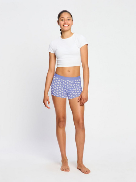 Modibodi Момичешки менструални бикини Modibodi Teen Hipster Boyshort Moderate Giggly Ghost Blue