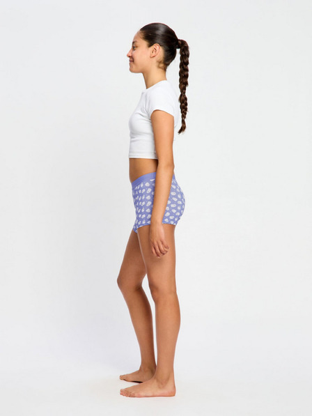 Modibodi Момичешки менструални бикини Modibodi Teen Hipster Boyshort Moderate Giggly Ghost Blue