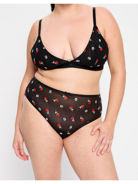 Modibodi Менструални бикини Modibodi Intimates V Day Hi Waist Brief Moderate-Heavy Black Rose