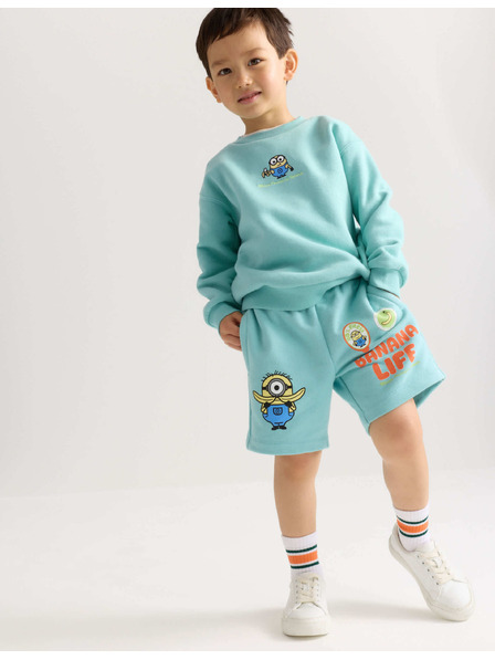 Marks & Spencer Суитшърт с графика Minions™ с висок процент памук (2–8 години) Marks & Spencer зелена