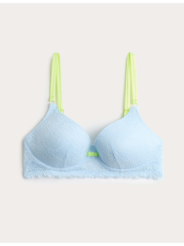 Marks & Spencer Дантелена декултета поддържаща лифчета Ida без костици (A-E) Marks & Spencer синя
