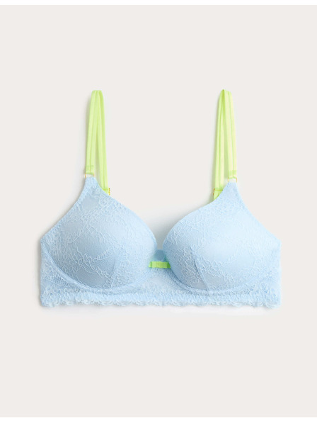 Marks & Spencer Дантелена декултета поддържаща лифчета Ida без костици (A-E) Marks & Spencer синя