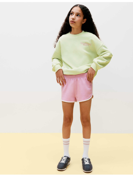 Marks & Spencer Спортни шорти с висок процент памук (6–16 години) Marks & Spencer розова