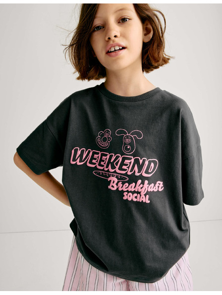 Marks & Spencer Пижама от чист памук с мотив Wallace & Gromit™ (6–16 години) Marks & Spencer сива