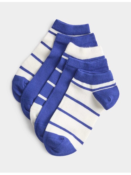 Marks & Spencer Райрани къси чорапи Trainer Liners™, комплект 5 чифта (6 малко – 7 голямо) Marks & Spencer синьо