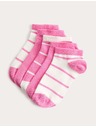 Marks & Spencer Къси чорапи Trainer Liners™ с ивици и високо съдържание на памук, 5 чифта в опаковка (6 малко – 7 голямо) Marks & Spencer синьо