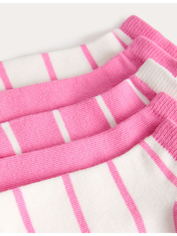 Marks & Spencer Къси чорапи Trainer Liners™ с ивици и високо съдържание на памук, 5 чифта в опаковка (6 малко – 7 голямо) Marks & Spencer синьо