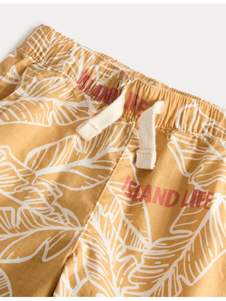 Marks & Spencer Къс панталон от чиста памук с тропически печат (2–8 години) Marks & Spencer оранжево