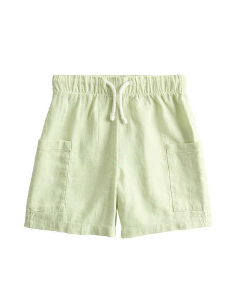 Marks & Spencer Карго къси панталони от ленена смес (2-8 години) Marks & Spencer зелено