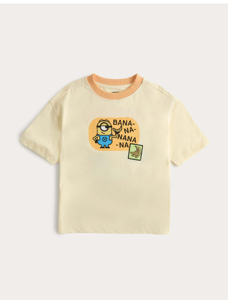 Marks & Spencer Тениска от чист памук с графичен мотив Minions™ (2–8 години) Marks & Spencer жълта
