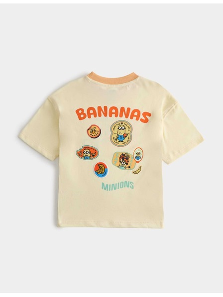 Marks & Spencer Тениска от чист памук с графичен мотив Minions™ (2–8 години) Marks & Spencer жълта