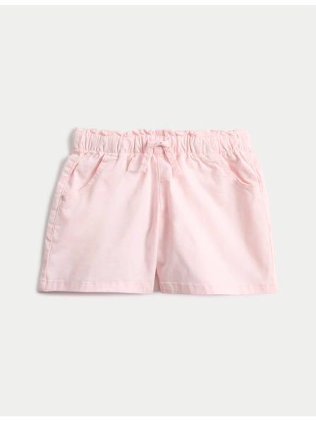 Marks & Spencer Дънкови шорти с еластичен пояс (2–10 години) Marks & Spencer розова