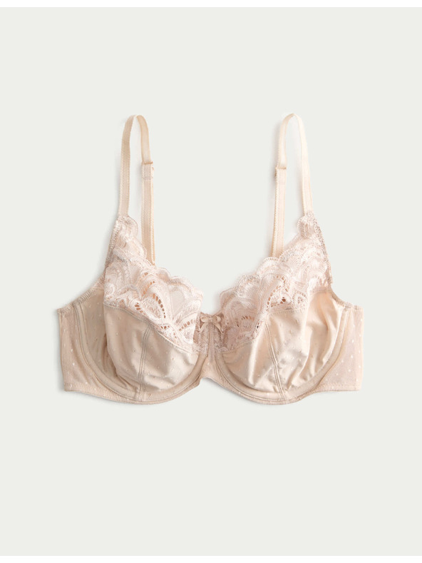 Marks & Spencer Сутиен Amelia с дантела, пълна чашка, с костици (A–E) Marks & Spencer бежова
