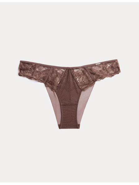 Marks & Spencer Дантелени бикини Savannah тип Miami Marks & Spencer кафяви