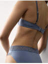 Marks & Spencer Балконен push-up сутиен Boston от микрофибър с костици Marks & Spencer син