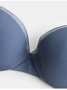 Marks & Spencer Балконен push-up сутиен Boston от микрофибър с костици Marks & Spencer син