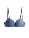 Marks & Spencer Балконен push-up сутиен Boston от микрофибър с костици Marks & Spencer син